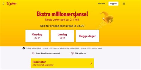 lottoresultater og premier|Siste Joker.